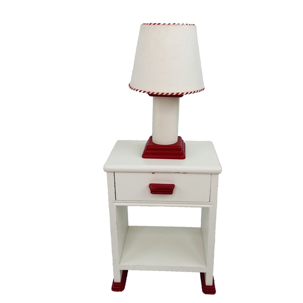Vintage American Girl Doll Molly Bedside Night Stand Table & Lamp Tested Works